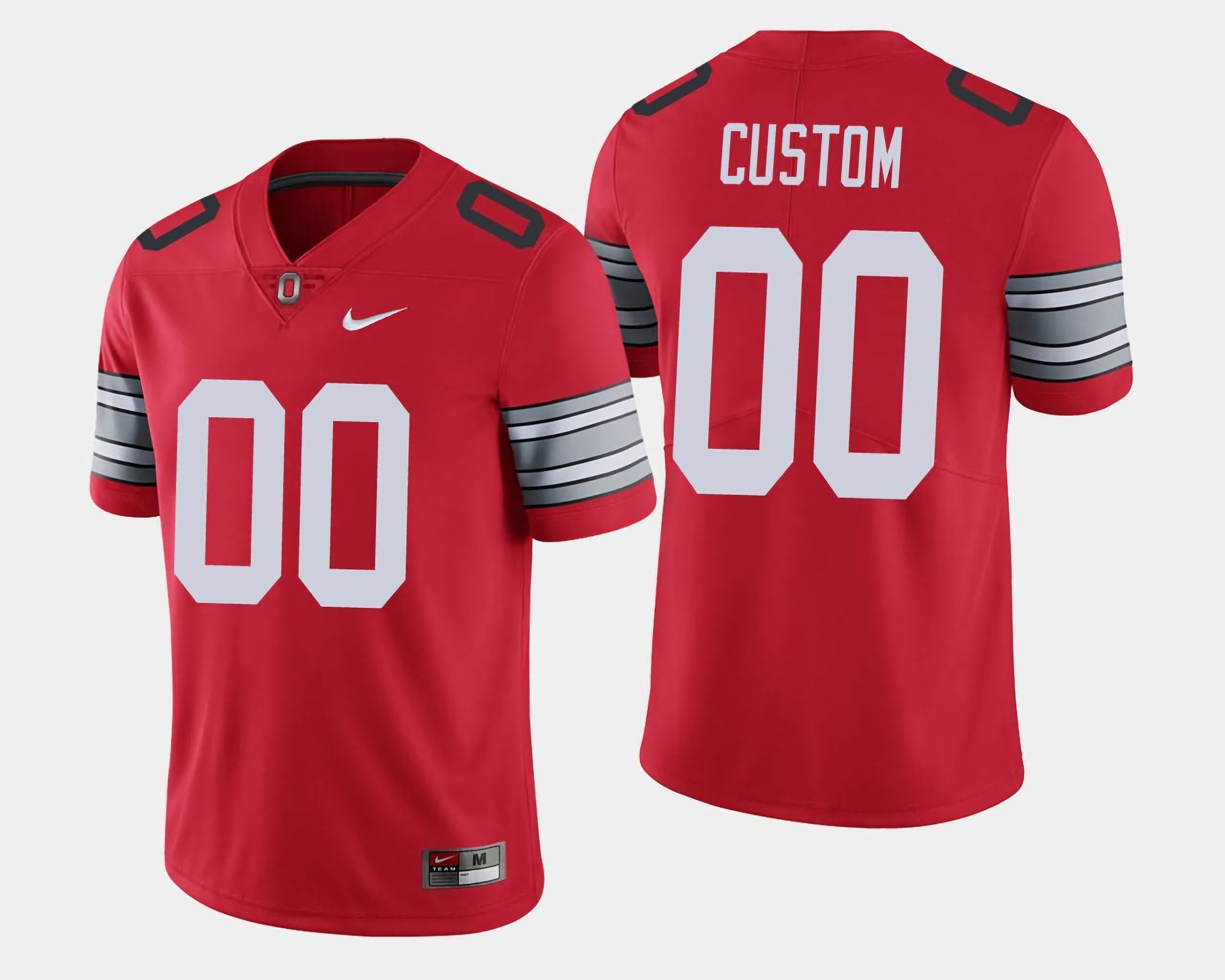 Custom Ohio State Buckeyes Men's NCAA #00 Nike Scarlet 2018 Spring Game Limited College Stitched Football Jersey BWN6156KW